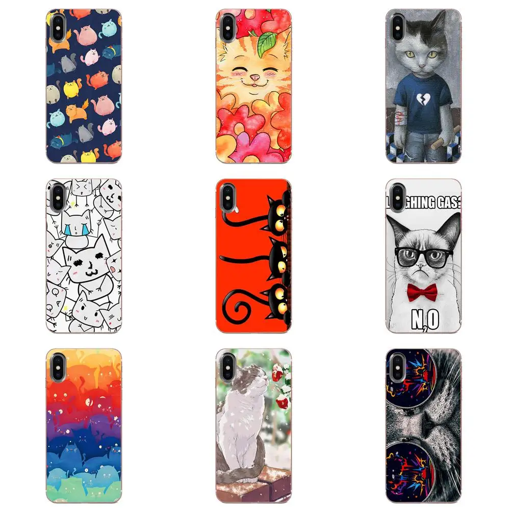 For LG G3 G4 G5 G6 G7 K4 K7 K8 K10 K40 K50 Q6 Q60 V10 V20 V30 V40 Nexus 5 5X 2017 Soft Cell Phone Anime Cute Cartoon Crowd Cats | Мобильные