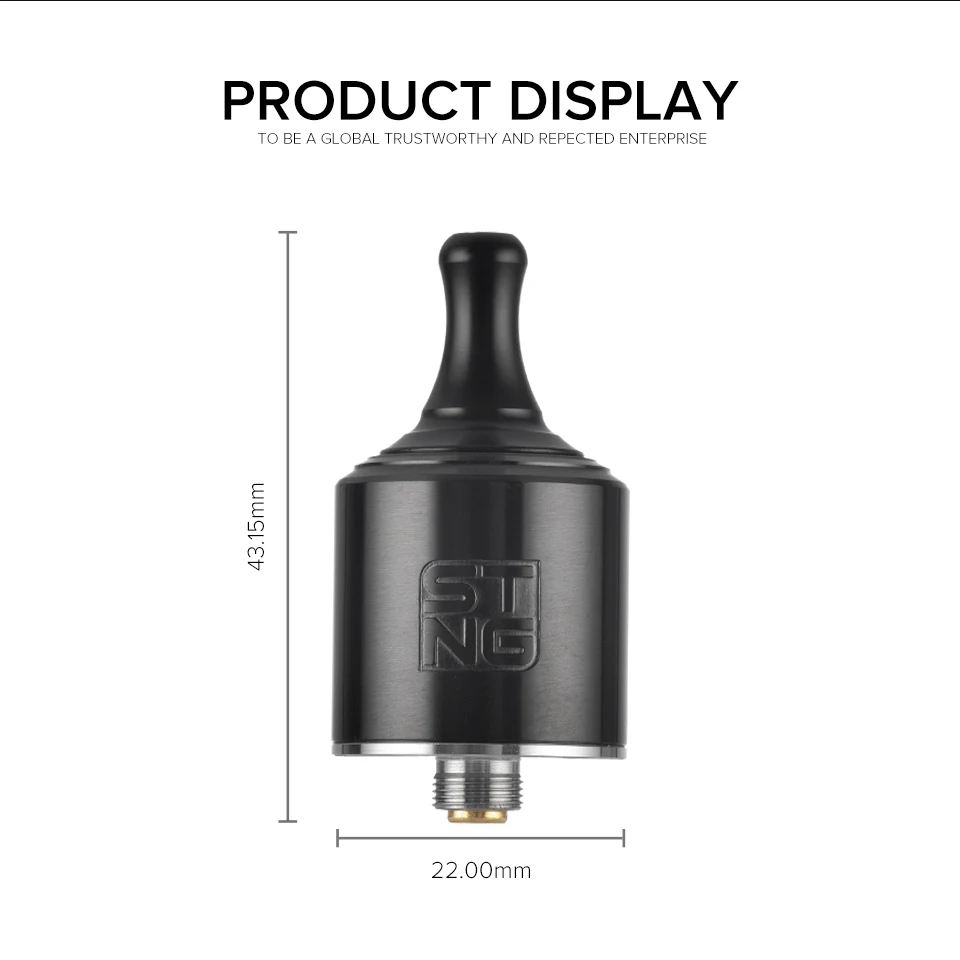 Wotofo Stng MTL RDA бак 22 мм 5 30 Вт Одиночная катушка 0 4 ом сквонк вейп атомайзера с 10 шт