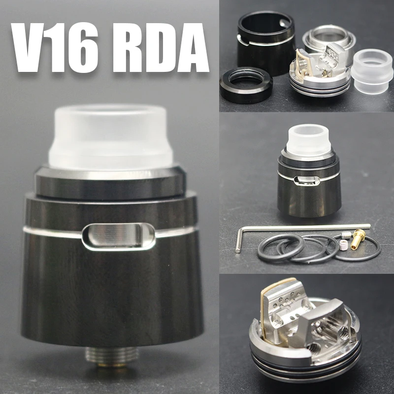 

Vapesoon V16 RDA 24mm tank Electronic cigarette For Vape MOD With Huge Clouds atomizer without heating coil V16 RDA
