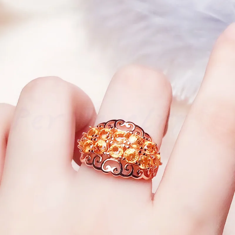 Натуральное Аутентичное кольцо с топазом Серебро 925 пробы 0.15ct* 12 шт драгоценных камней производитель ювелирных изделий# R99167
