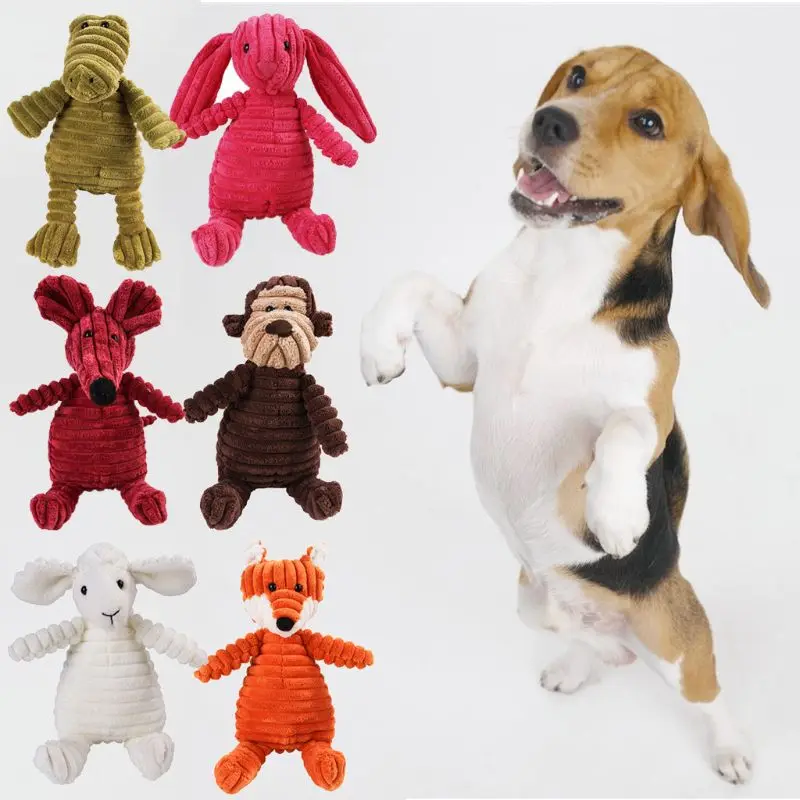 

Pet Dogs Plush Squeaky Chew Toys Cat Puppy Teeth Cleaning Bite Puzzle Play Toy for Aggressive Chewers Durable Squeakers