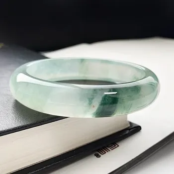 

Zheru jewelry natural Burmese jade 54-64mm blue flower bracelet, elegant princess jewelry, best gift
