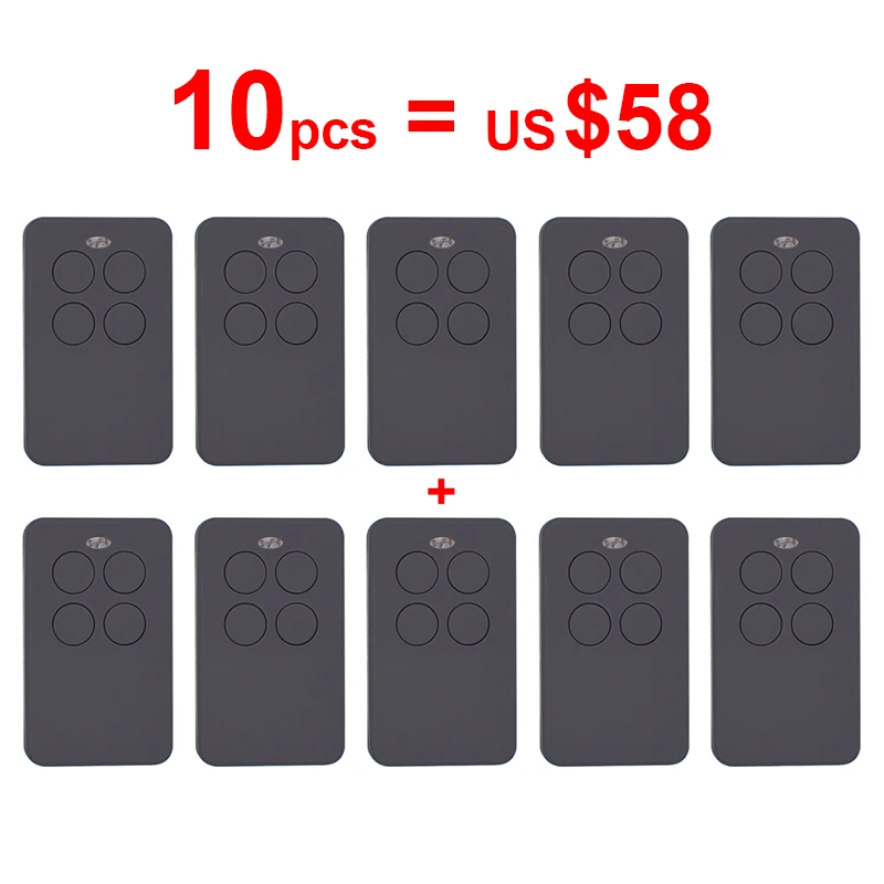 10pcs Auto Scan 287-868mhz 433mhz 868mhz Remote Control Duplicator Garage Command Gate Remote Controller Rolling Code