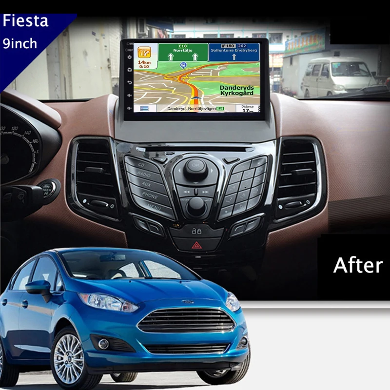 Android 9 автомобильный DVD gps плеер для ford FIESTA 2009 2010 2011 2012 2013 автомобильный Радио стерео головное устройство навигации