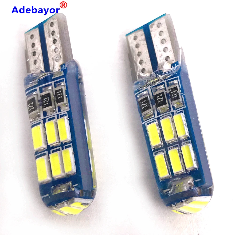 200 шт./лот t10 светодиодный стробоскоп высокого качества w5w silicone15smd t10 15 led 4014 smd Автомобильный светодиодный светильник оптом