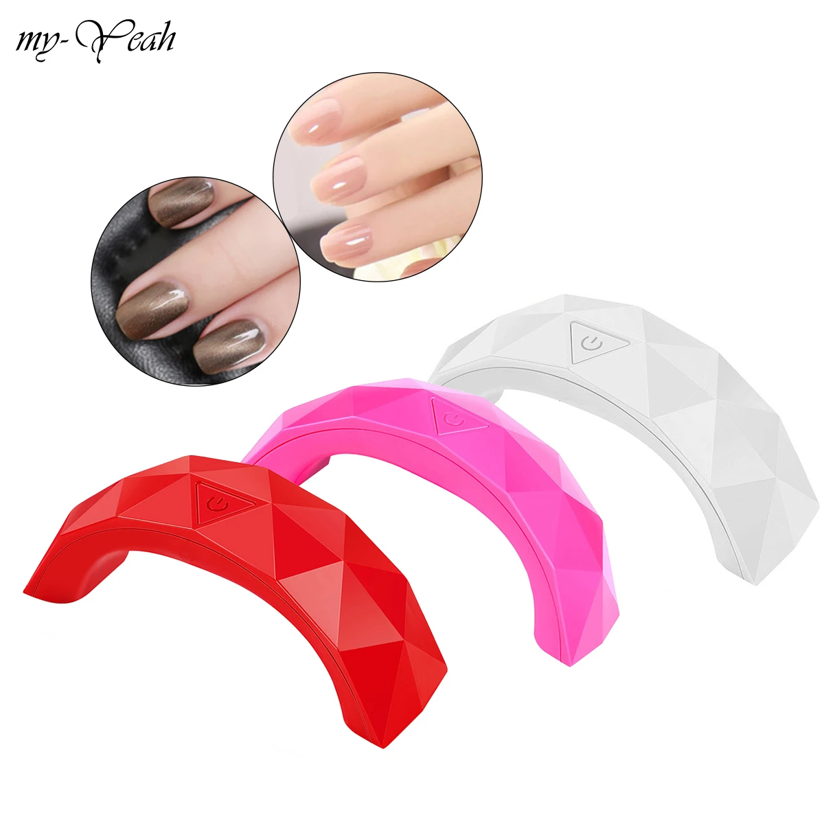 Monja 3 Colors Rainbow Shaped Nail Art LED Lamp 30s Timing Setting Polish UV Gel Curing Dryer Machine Manicure Tool | Красота и