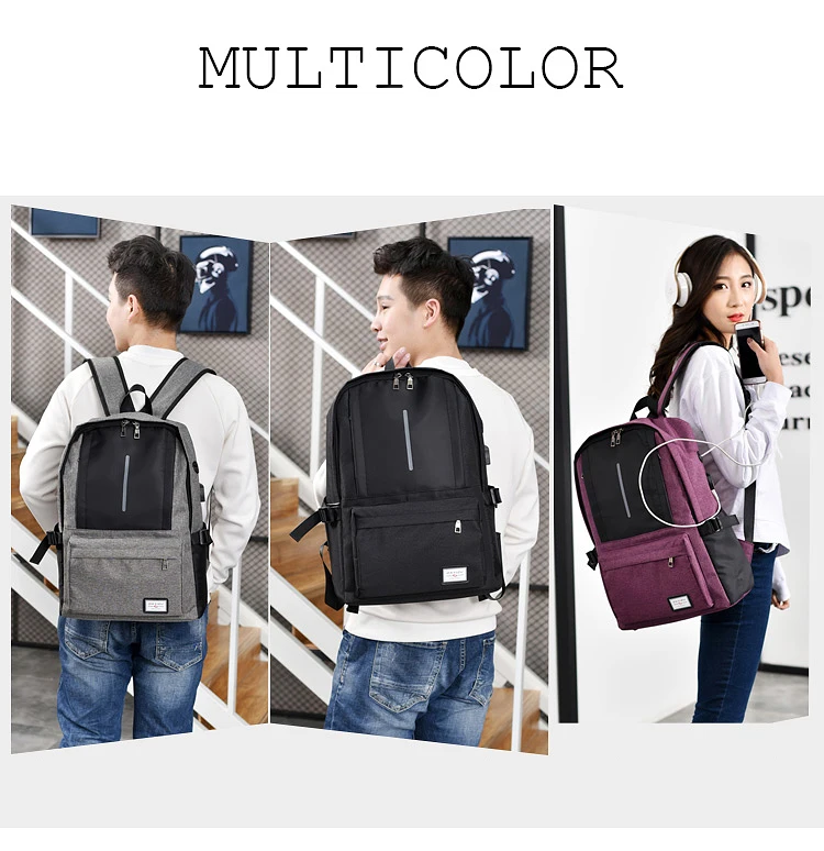 New USB Charging Backpack Men Women Multi-functional Travel Business 15.6 Inch Laptop Backpacks School Bags For Teenagers Unisex