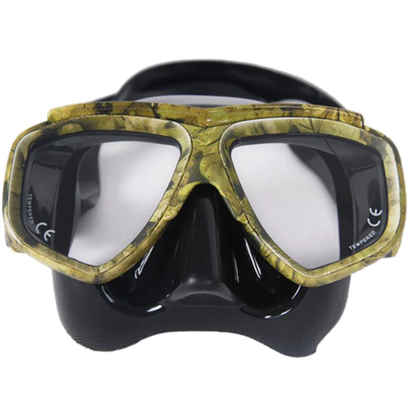 Camouflage Профессиональные маски для дайвинга на открытом воздухе, очки, оборудование для водных видов спорта с анти-противотуманным аквалангом, цельные линзы, очки для плавания - Цвет: Camouflage