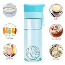 Шарик с венчиком из нержавеющей стали шейкер бутылка белка фитнес воды Миксер для напитков