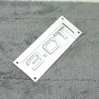 

Silver ABS 1.8 2.0 2.4 2.8 3.0 3.2 3.6 4.2 Emblem Car Rear Sticker for Audi SLINE A1 A3 A4 A5 A6 A7 Q3 Q5 Q7 TT RS Car Styling