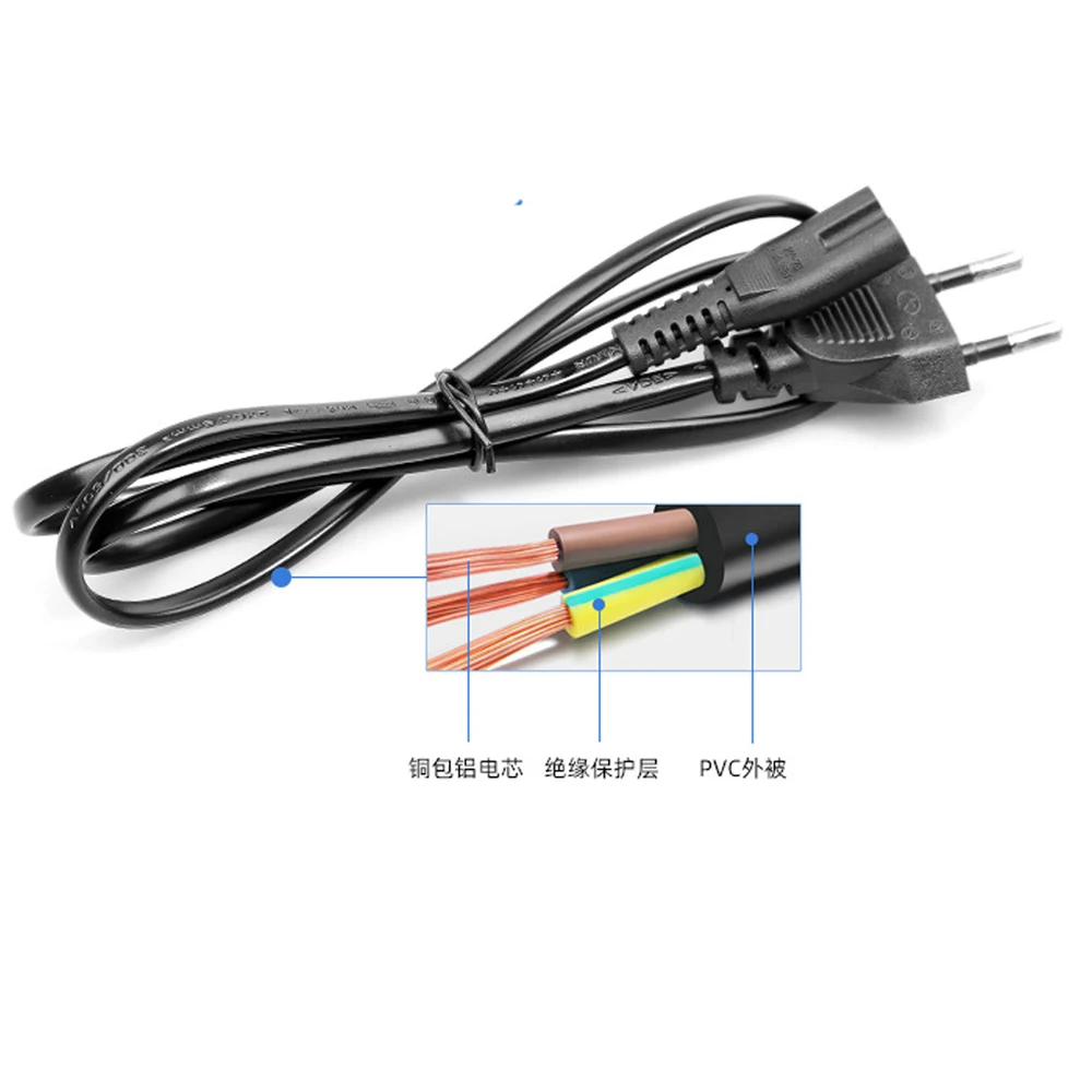 1.5m Eu Plug Power Supply Cable Lighting Power Cable Audio Speaker Charging Battery Charger adapter Line
