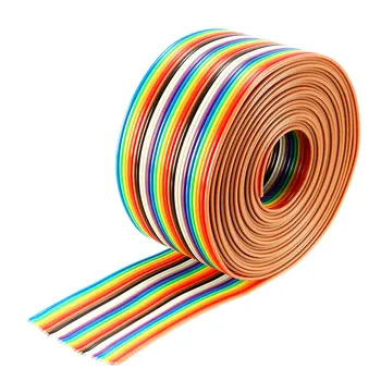 

uxcell 1 Pcs Flat Ribbon Cable 26P Rainbow IDC Wire 1.27mm Pitch 3 Meters Length for Laptops, LCD TVs, LCD Monitors