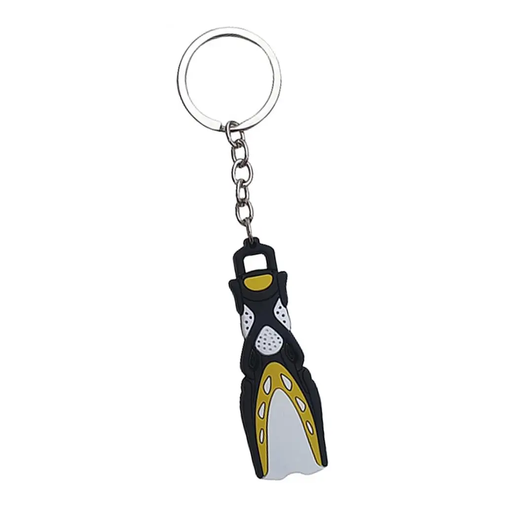 Scuba Flipper Key Chain Dive Fins Keychain Key Ring Holder for Boat Tote Bag Water Sports Accessories