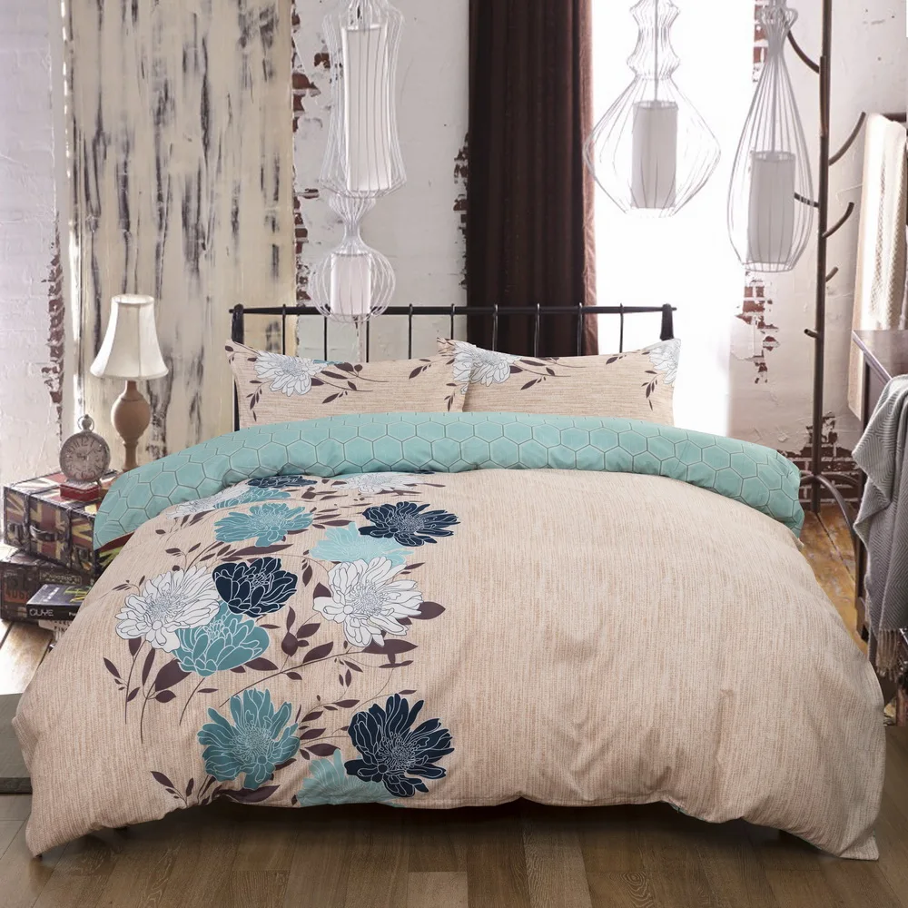 Роскошный мягкий комплект постельного белья из микрофибры с цветочным рисунком, домашний теплый комплект постельного белья, набор