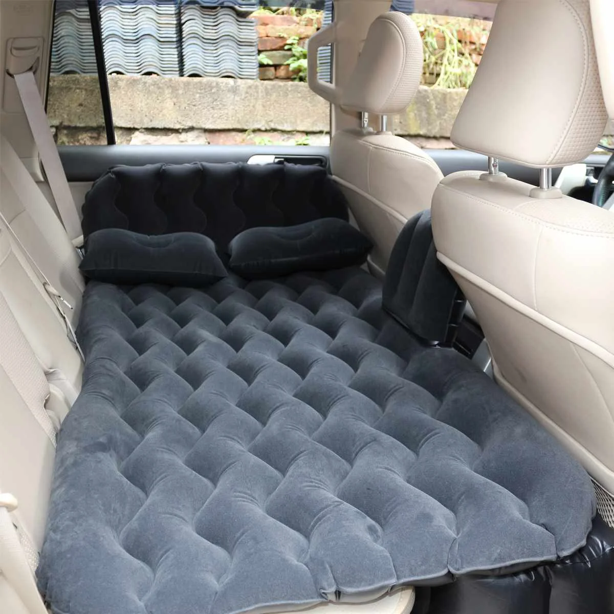 Автомобильный надувной дорожный матрас-кровать 130x70 см, универсальный для заднего сиденья, многофункциональная подушка для дивана, уличный коврик для кемпинга, подушка