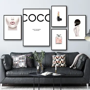 

Fashion Poster Nordic Canvas Painting Paris Wall Art Pictures For Living Room Modern Decorative Prints On The Wall Unframe
