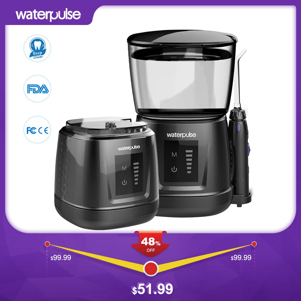 Waterpulse V700P водный распылитель 1000 мл Емкость ирригатор полости рта путешественник портативный стоматологический полости рта с 6 шт. струйных наконечников