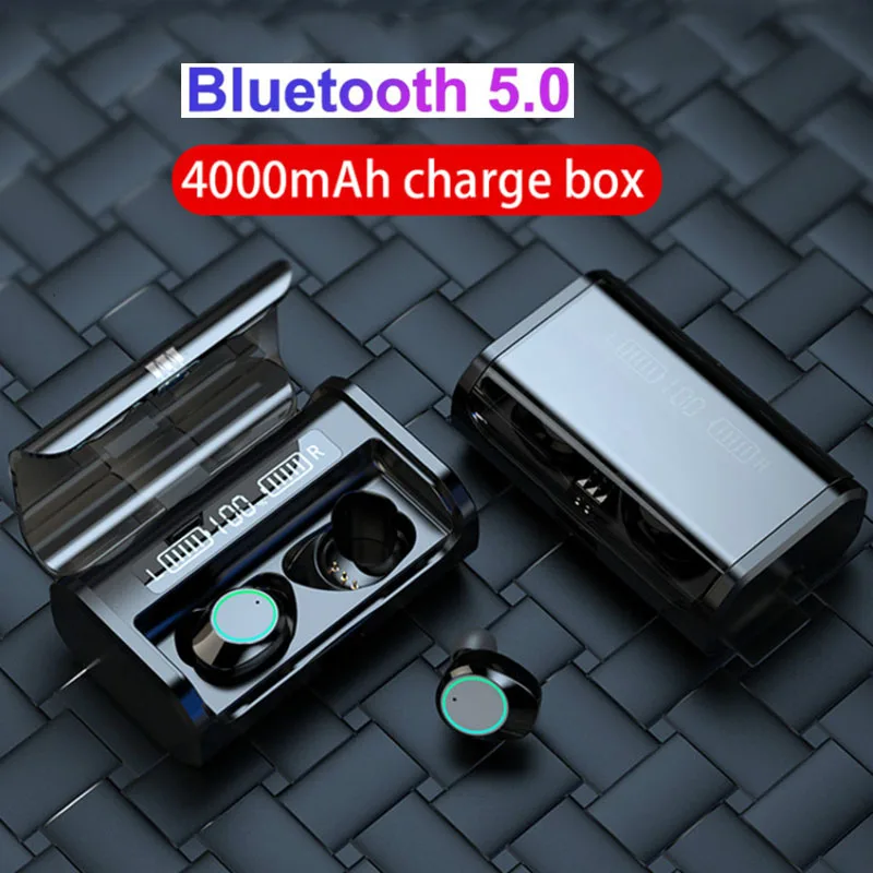 

Bluetooth Earphone TWS Stereo Headset Wireless LED Power Display Earbuds with 4000mAh Charge Box Earbuds for IOS Android Phones