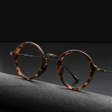 

Handmade Brand Designer Titanium Glasses Men Retro Round Myopia Eyeglasses Women Spectacle Frame 2022 New Optical Luxury Eyewear