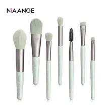 MAANGE-Mini juego de brochas de maquillaje, 7 Uds., polvo cosmético, sombra de ojos, base, colorete, fusión para belleza, brocha de maquillaje