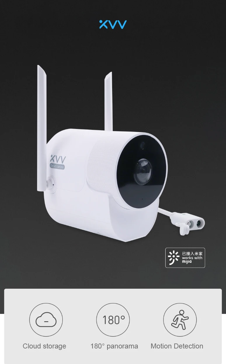 XIAOMI Xiaovv наружная панорамная камера 1080P камера видеонаблюдения беспроводная wifi ночное видение высокой четкости с приложением Mijia