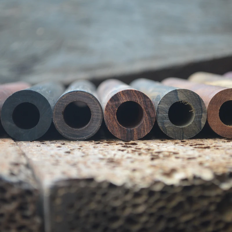 1PCS Logs Hollow Tube Wooden Stick Round Perforated Wood DIY
