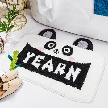 

Cross-border new animal modeling flocking cartoon floor mat home bathroom toilet door water-absorbing anti-skid foot pad