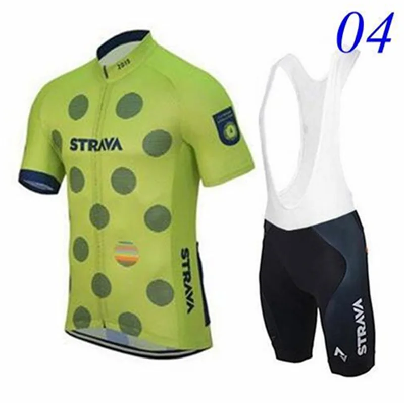 Для мужчин strava Pro Team летний горный гоночный велосипед одежда/дышащий Быстросохнущий Велоспорт Джерси наборы+ 9D гелевый коврик нагрудник шорты - Цвет: 4