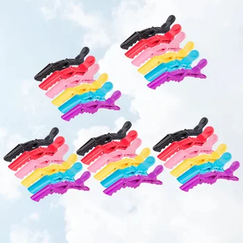 

30pcs Hairdressing Clips Crocodile Clips Sectioning Clips Styling Accessories for Home Barber Shop 5pcs for Each Color(Mixed Col