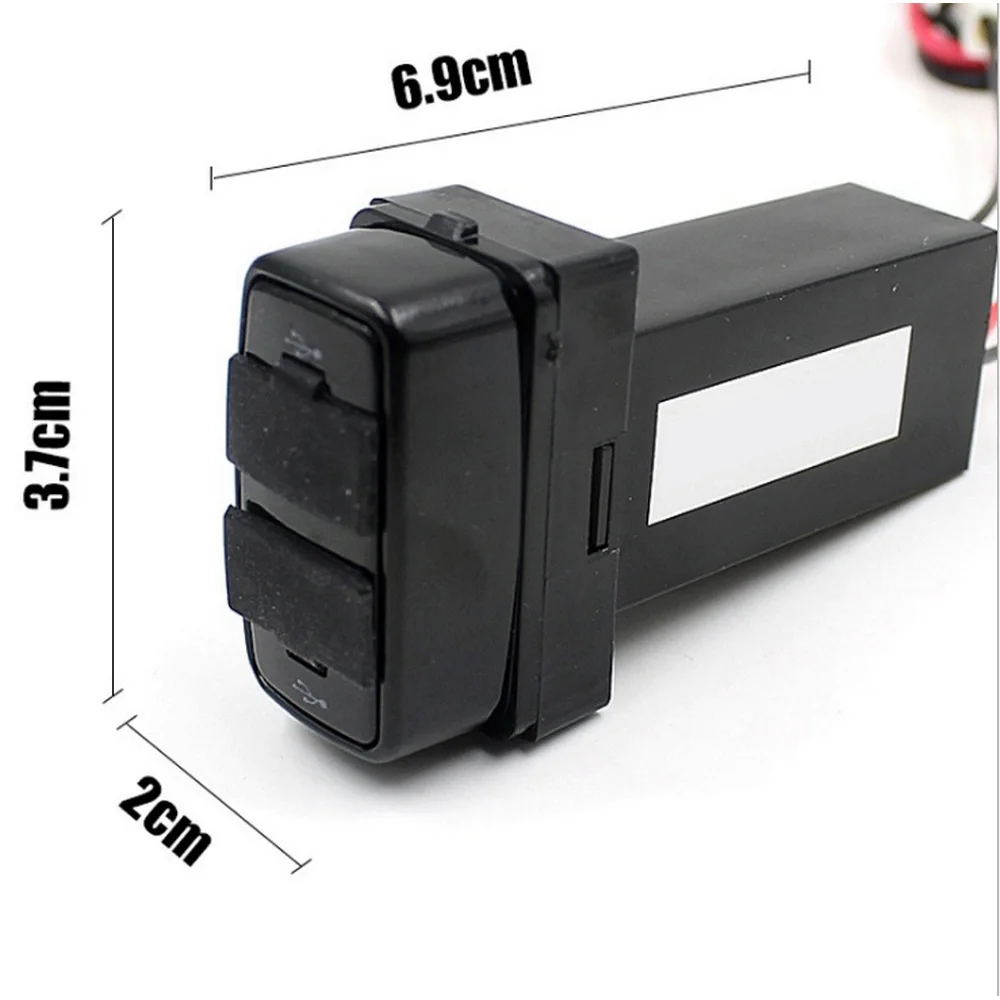 Двойной Переходник usb для зарядки в машине для Mitsubishi 5V 2.1A usb зарядка Разъем для мобильных телефонов навигация планшет ПК gps трекер
