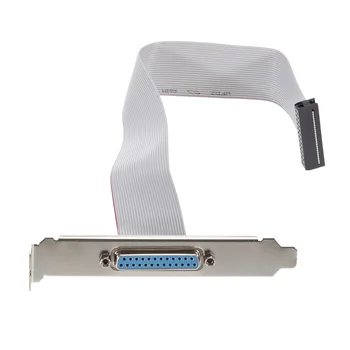 

For Motherboard 25 Pin Female To DB25 Pin Bracket With Cable For Parallel LPT Printer COM Serial Port