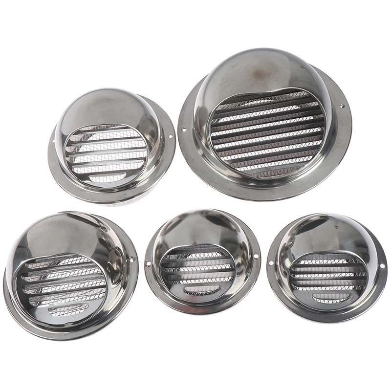 Stainless Steel Wall Air Vent Grille Ducting Ventilation Extractor Outlet Louvres Hemisphere Dropshipping
