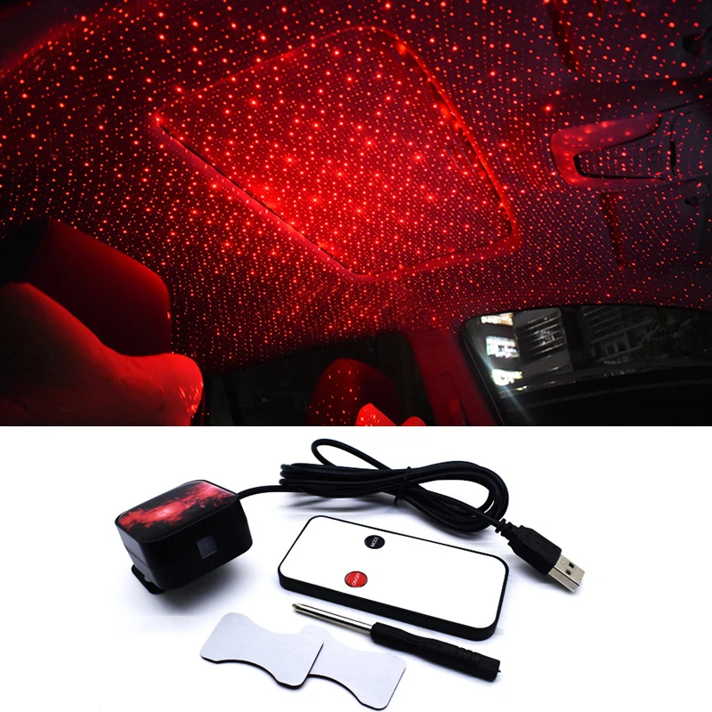 

New Car USB Light Atmosphere Lights Music Control Armrest Star Light Neon Lights Auto Light Ambient Light Interior Decorations