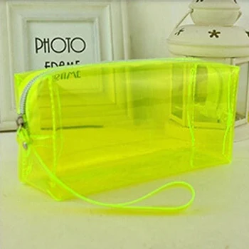 

Storage Pencil Cosmetic Pouch Zipper Stationery Various Color Clear