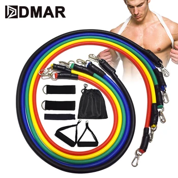 

Resistance Bands 11pcs/set Pull Rope Fitness Exercises For Home Gym Latex Tubes Pedal Elastic Bands Body Training Workout Yoga