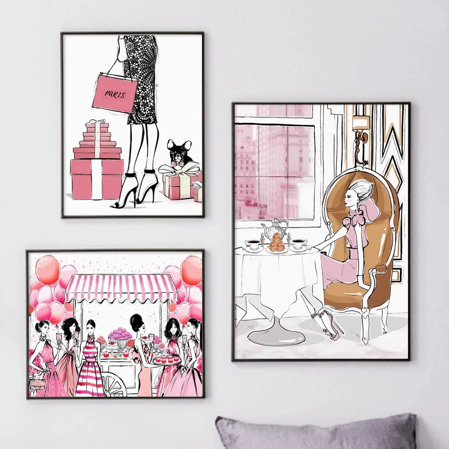 Fashion-Handbag-Shopping-Girl-Party-Coffee-Home-Art-Canvas-Painting-Nordic-Posters-And-Prints-Wall-Pictures.jpg_Q90.jpg_ (1)