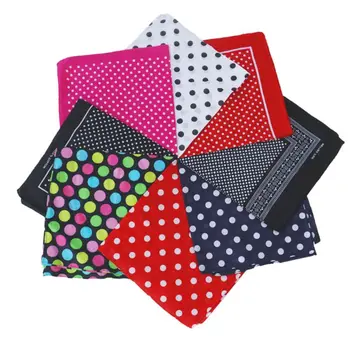 

Boho Colorful Polka Dot Bandana Unisex Cycling Head Wraps Hip Hop Square Scarf