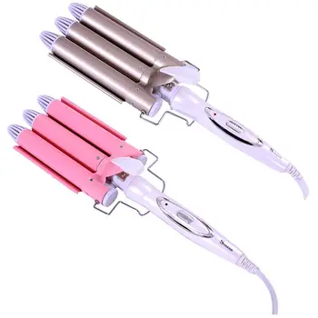 

Surker Jd-016 Three Stick Curlers Egg Roll Head 3 Tube Ceramic Curling Iron Eu Plug