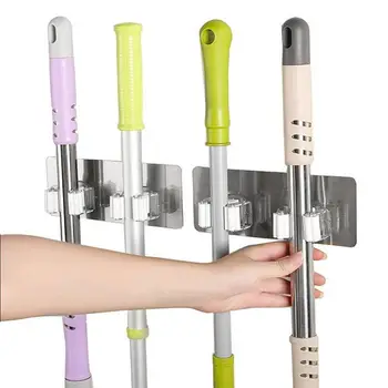 

2pcs Spring Wall Broom Sticker Multi-Spots Non-Trace Storage Organizer Max Load 10kg Suitable for Bar diameters greater than or