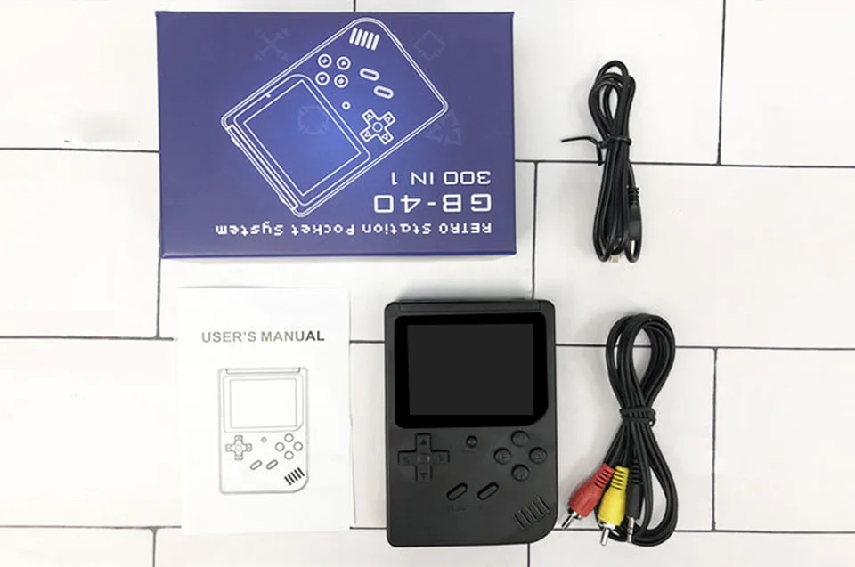 Pocket Game Console 3.0inch Color LCD Display Handheld Kids Game Player Built-in 500games
