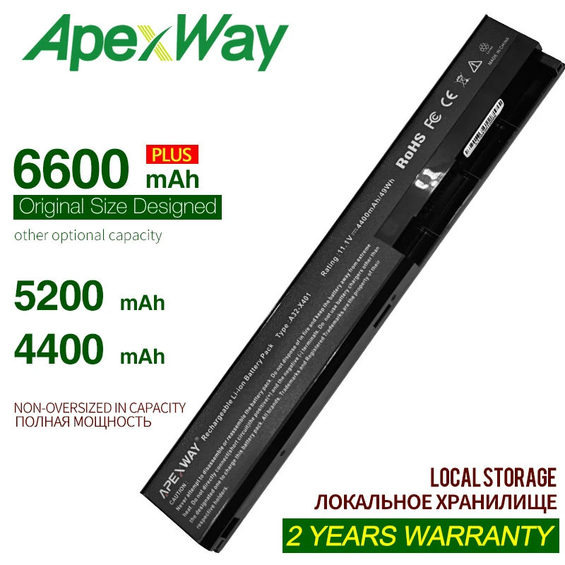 4400MAh аккумулятор для ноутбука Asus F501A F401 X401 S501A S301 F301 F301U X301A F301A S401 F401U F501 F301A1 |