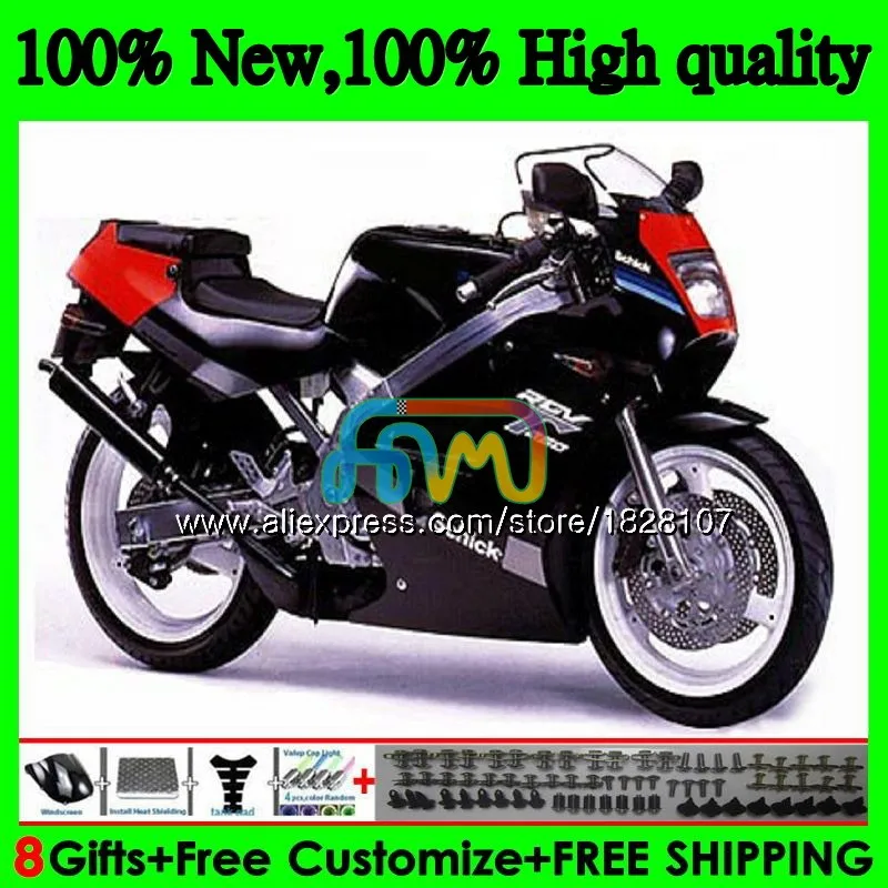 Корпус для SUZUKI RGV250 SAPC VJ22 92 93 94 95 96 66BS. 44 RGV-250 VJ21 всю 22 RGV 250 черный глянец 1992 1993 1994 1995 1996 обтекатель