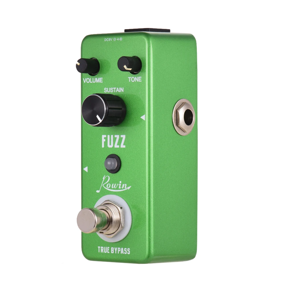 Rowin FUZZ гитарный эффект педаль с регулятором громкости и регулятором громкости корпус из алюминиевого сплава настоящие БАЙПАСНЫЕ аксессуары