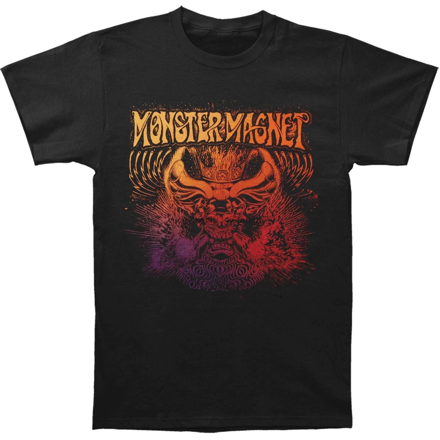 Monster Magnet Мужская и хичман футболка большая черная Молодежная круглый вырез