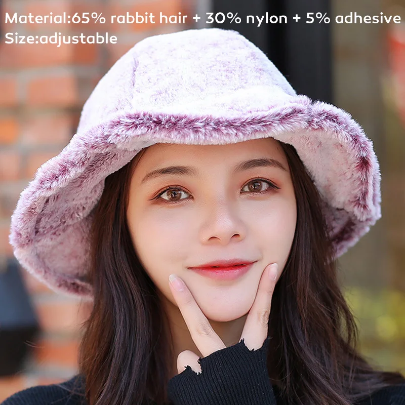 Cpop 65% кроличья шерсть 30% нейлон 5% клейкие шапки модные высококачественные хлопковые кашемировые женские шапки-ковши индивидуальные зимние шапки
