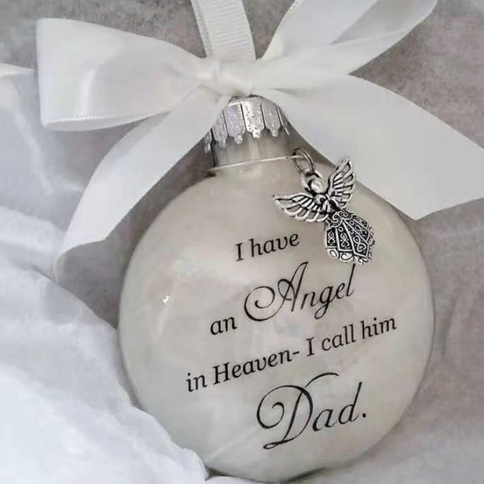Christmas Hanging Decoration Ball Pendants Angels In Heaven Decor Memorial Ornament Christmas Tree Hanging Ornament 1