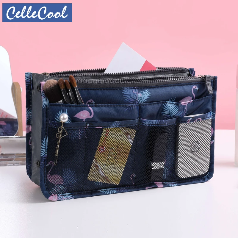 Organizer Tote Purse Cosmetic-Bag Large-Liner Travel Insert-Bag Female Women New Cheap