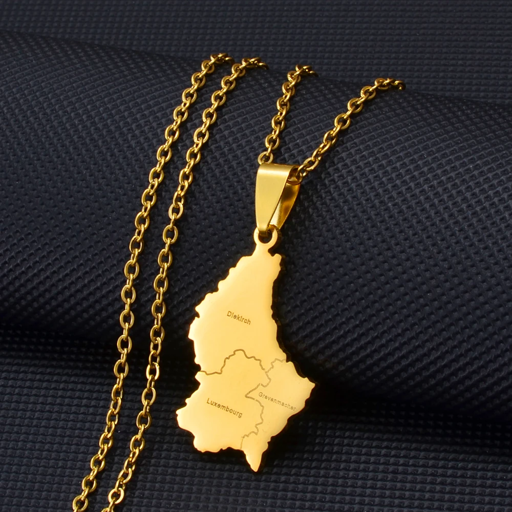 Map Of Luxembourg Necklace