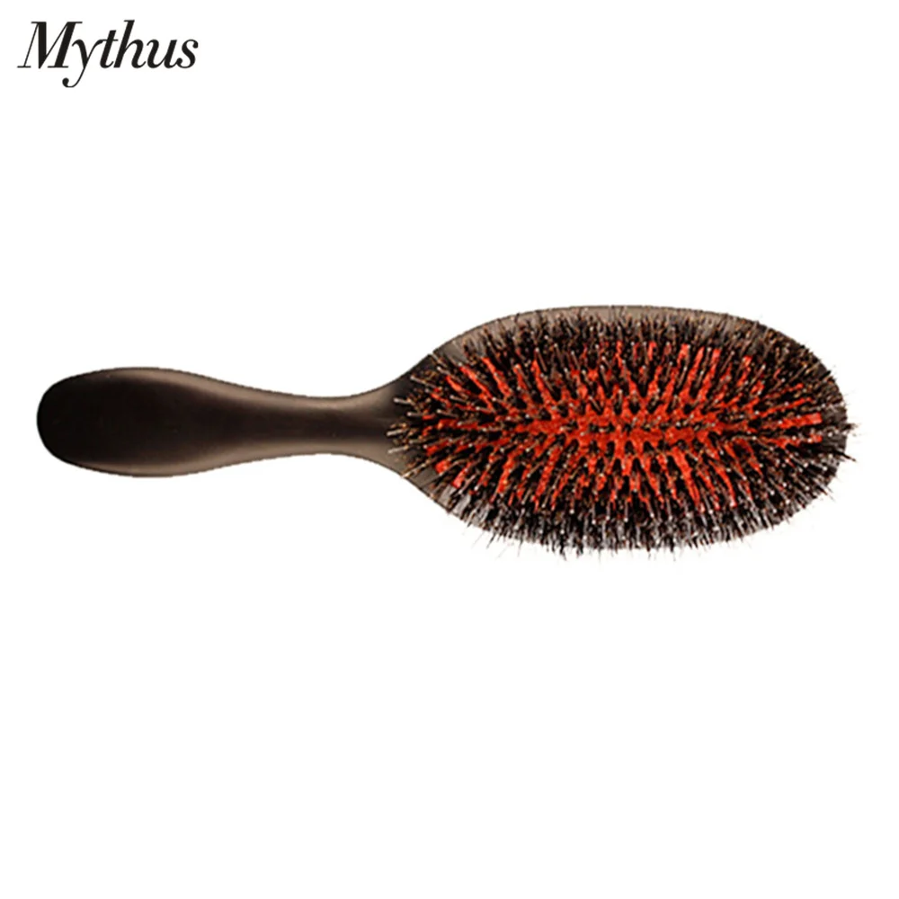 Mythus пластиковая овальная щетка для волос профессиональная вьющаяся с кабаной