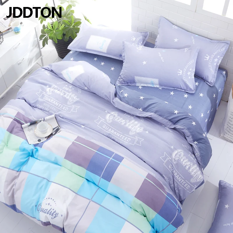 JDDTON, Модный комплект постельного белья, летний комплект постельного белья из мокко, пододеяльник, пасторальный комплект AB, Комплект постельного белья, наволочка BE108